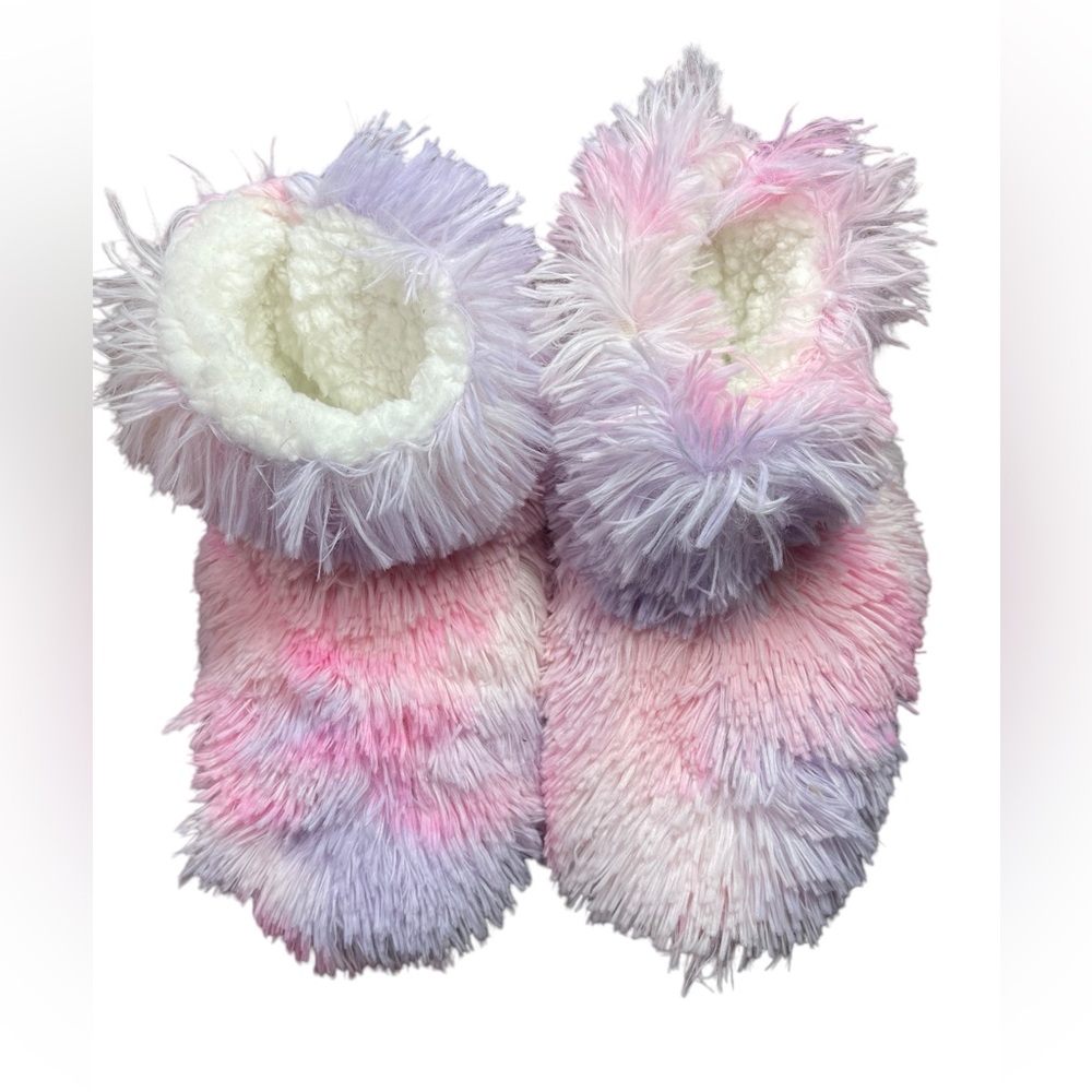 Justice Cozy pink /purple Bootie Slipper sz: M/L‎ (5.5-7.5)